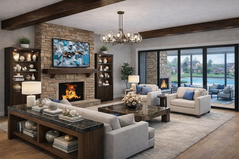 Architectural House Design - Interior - Family Room for Contemporary House Plan #928-363 - 4 bed, 3.5 bath