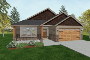 Ranch Exterior - Front Elevation Plan #943-55