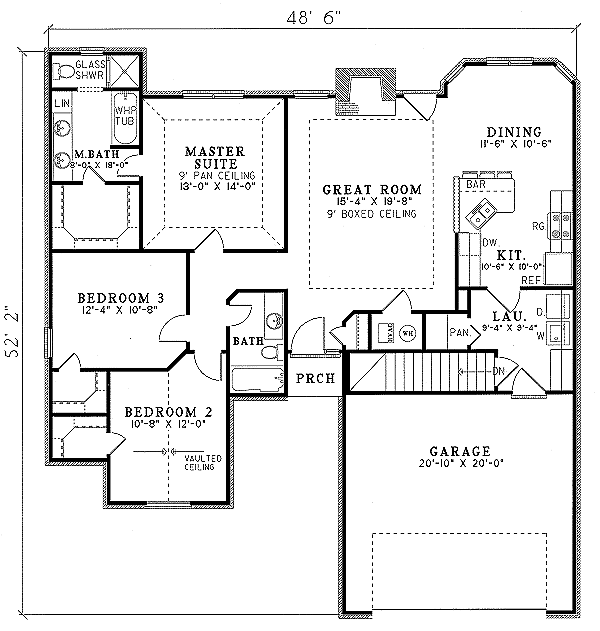 House Design - Traditional Floor Plan - Main Floor Plan #17-118