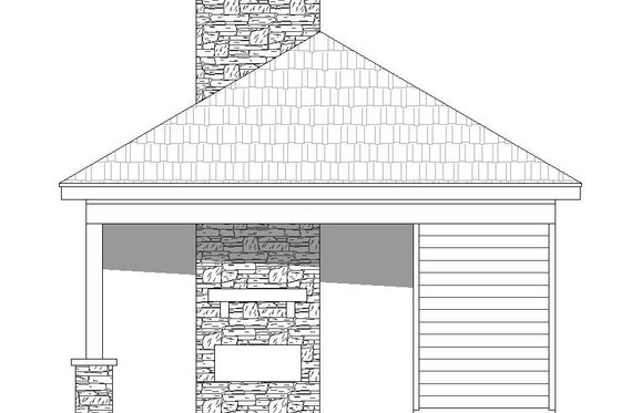 Exterior - Other Elevation for Country House Plan #932-114, 1 bath