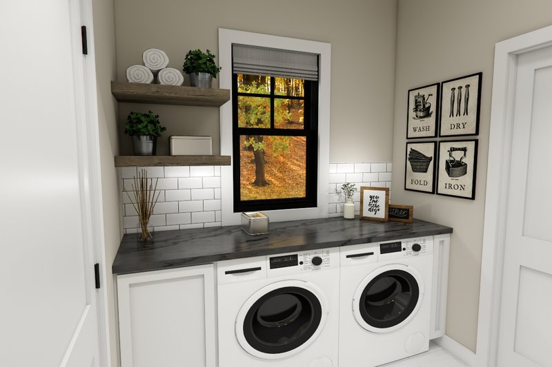 House Design - Interior - Laundry for Beach House Plan #51-1396 - 3 bed, 2.5 bath