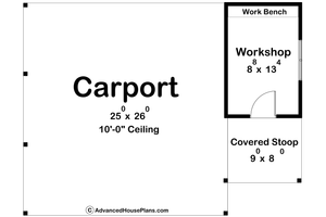 Floor Plan - Main Floor for Modern House Plan #455-579, 0 bath
