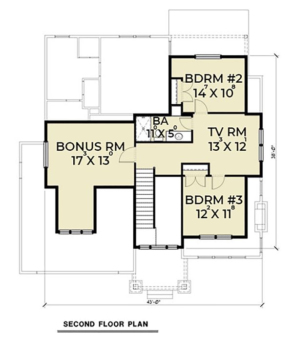 Architectural House Design - Craftsman Floor Plan - Upper Floor Plan #1070-60