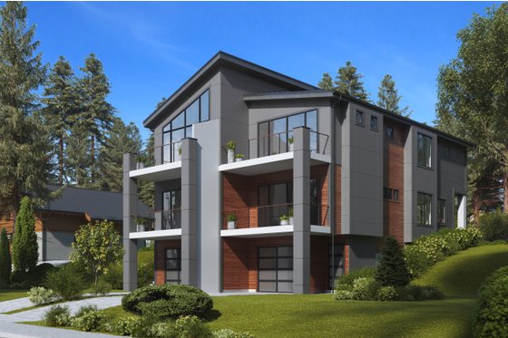 Exterior - Other Elevation 1 for Contemporary House Plan #1066-71 - 6 bed, 6 bath