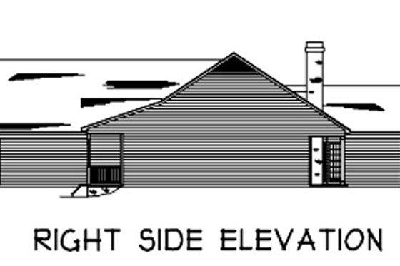 Exterior - Other Elevation 1 for Country House Plan #16-291 - 3 bed, 2 bath