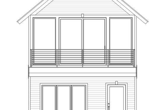 Exterior - Rear Elevation for Cottage House Plan #901-25 - 3 bed, 2 bath