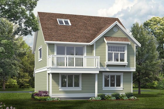 Exterior - Front Elevation 6 for Farmhouse House Plan #47-1079 - 1 bed, 1 bath