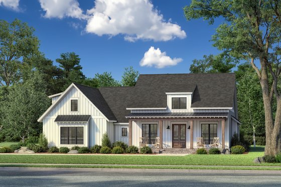 Exterior - Front Elevation 12 for Farmhouse House Plan #430-164 - 3 bed, 2 bath