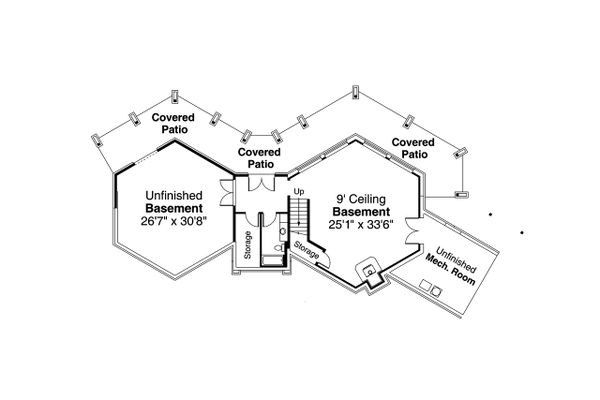 Dream House Plan - Craftsman Floor Plan - Lower Floor Plan #124-1206