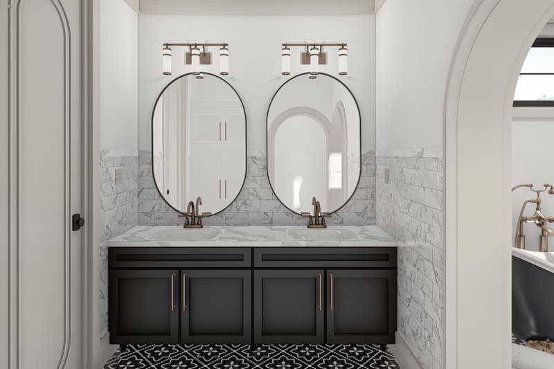 House Blueprint - Interior - Master Bathroom 1 for Modern House Plan #455-618 - 4 bed, 4.5 bath