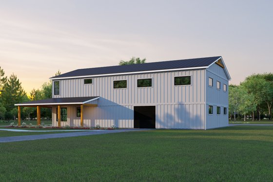 Exterior - Other Elevation 3 for Barndominium House Plan #932-1405 - 3 bed, 2 bath