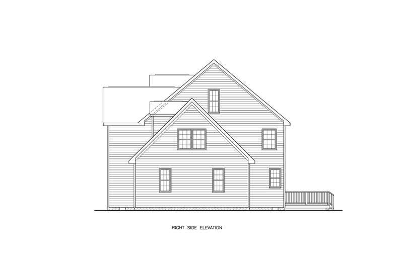 Architectural House Design - Exterior - Other Elevation 1 for Farmhouse House Plan #54-666 - 3 bed, 2.5 bath