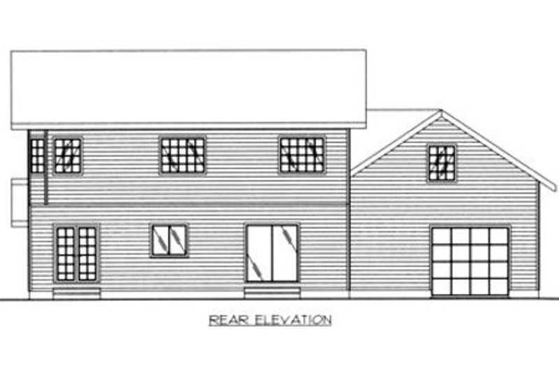 Dream House Plan - Exterior - Rear Elevation for Country House Plan #117-282 - 4 bed, 2.5 bath