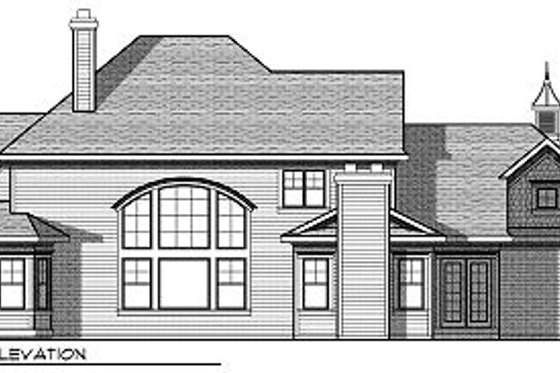 Exterior - Rear Elevation for Traditional House Plan #70-886 - 4 bed, 3.5 bath