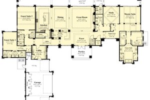 Floor Plan - Main Floor for Contemporary House Plan #930-546 - 3 bed, 3.5 bath