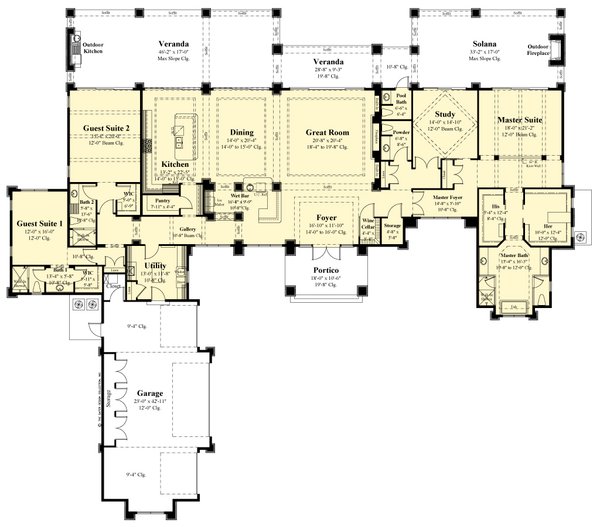 Dream House Plan - Contemporary Floor Plan - Main Floor Plan #930-546