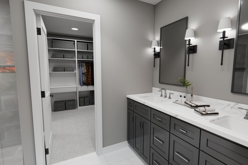 Architectural House Design - Interior - Bathroom 2 for Craftsman House Plan #51-1472 - 3 bed, 2.5 bath