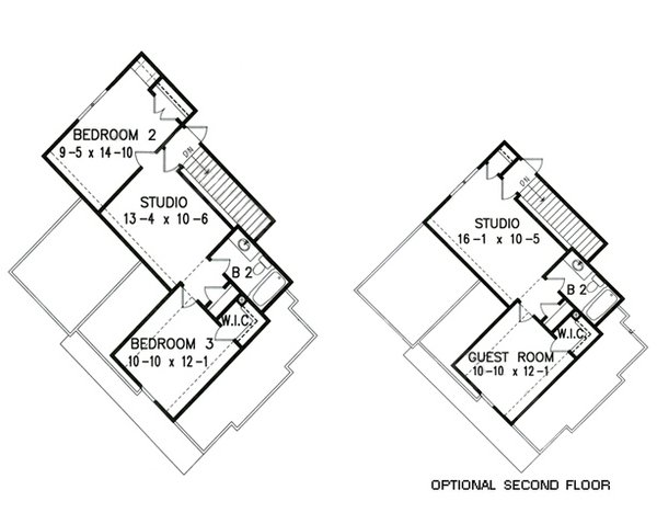 Home Plan - Craftsman Floor Plan - Upper Floor Plan #54-461