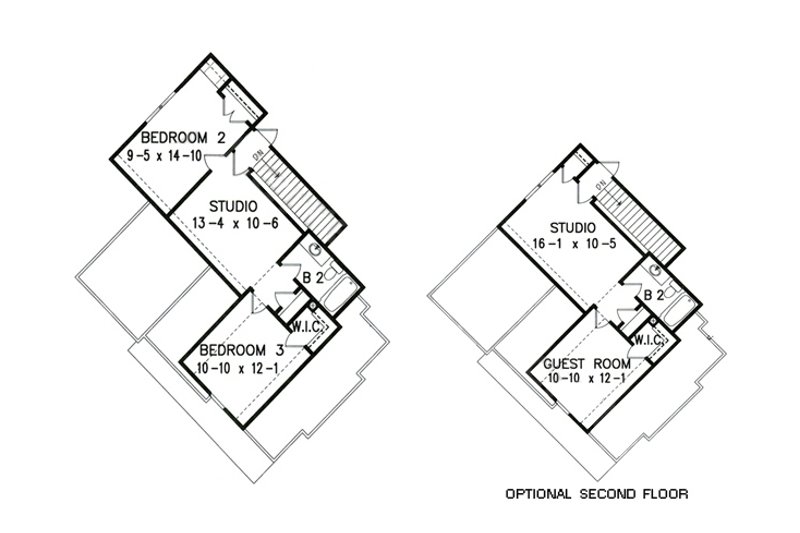 House Plan Design - Floor Plan - Upper Floor for Craftsman House Plan #54-461 - 3 bed, 2.5 bath