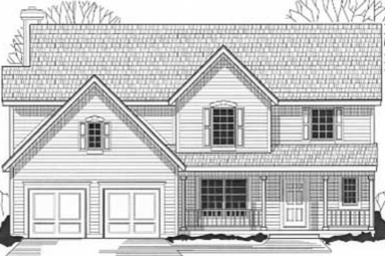 Exterior - Front Elevation for Traditional House Plan #67-537 - 4 bed, 3.5 bath