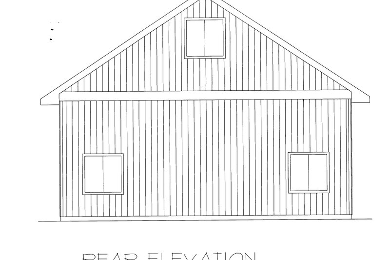 Home Plan - Exterior - Rear Elevation for Traditional House Plan #117-260, 0 bath