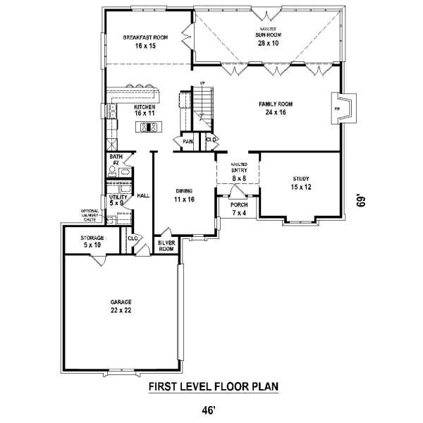 European Floor Plan - Main Floor Plan #81-13903