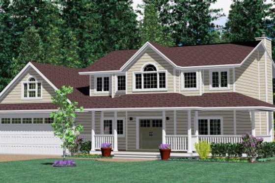 Exterior - Other Elevation for Farmhouse House Plan #126-105 - 4 bed, 3 bath