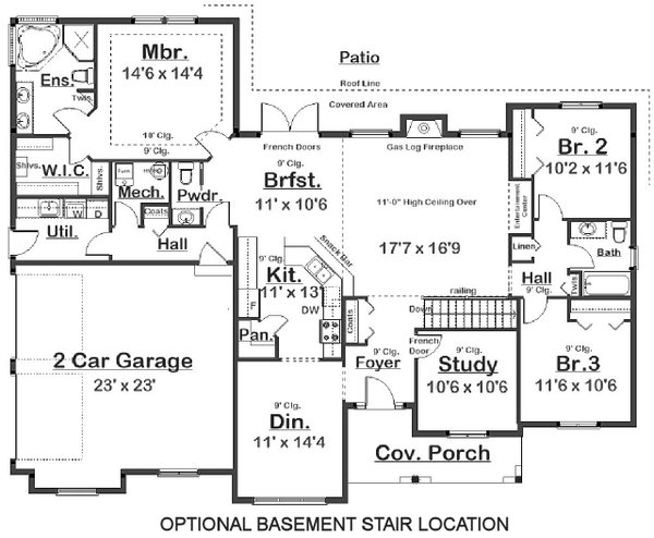 Architectural House Design - Farmhouse Floor Plan - Other Floor Plan #126-187