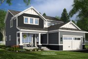 Craftsman Style House Plan - 3 Beds 2.5 Baths 2216 Sq/Ft Plan #51-1450 Exterior 
