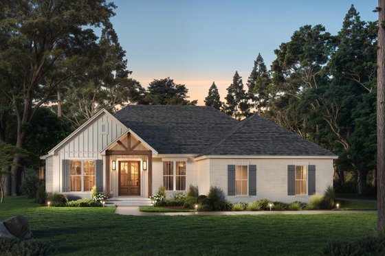 Exterior - Front Elevation 3 for Traditional House Plan #430-409 - 4 bed, 2 bath