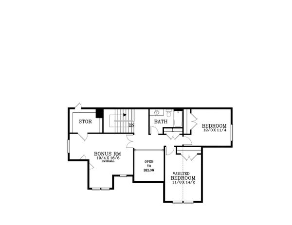 Craftsman Floor Plan - Upper Floor Plan #53-567