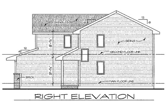 Exterior - Other Elevation 1 for Traditional House Plan #20-2101 - 3 bed, 2.5 bath