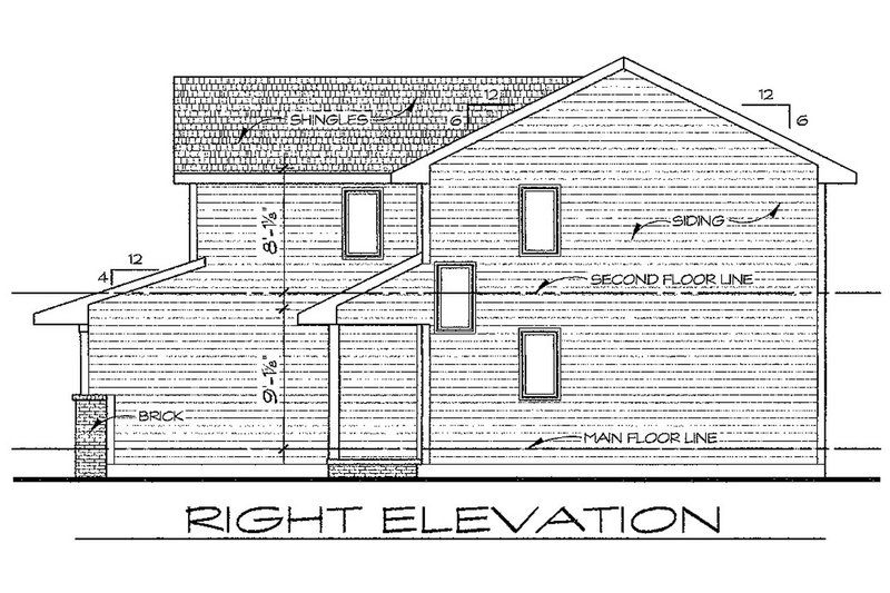Home Plan - Exterior - Other Elevation 1 for Traditional House Plan #20-2101 - 3 bed, 2.5 bath