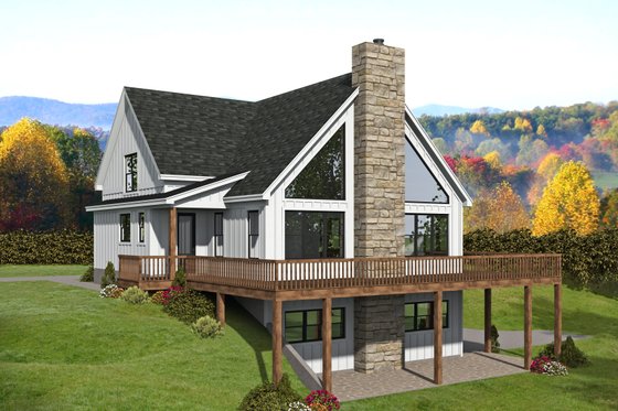 Contemporary Plan with Wraparound Deck