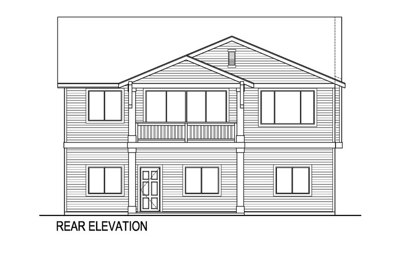 House Plan Design - Exterior - Rear Elevation for Farmhouse House Plan #569-61 - 4 bed, 3 bath
