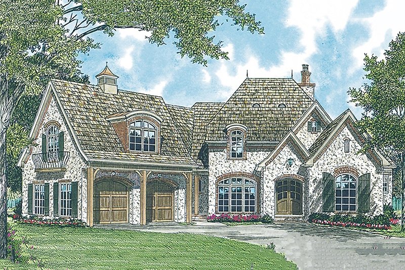 Dream House Plan - European Exterior - Front Elevation Plan #453-34