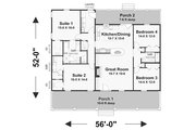 Farmhouse Style House Plan - 4 Beds 3 Baths 2096 Sq/Ft Plan #44-248 