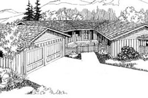 Dream House Plan - Ranch Exterior - Front Elevation Plan #60-116