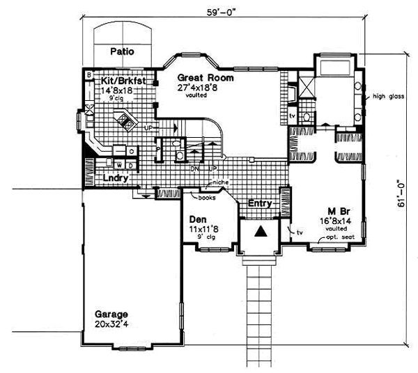 Traditional Floor Plan - Main Floor Plan #50-179