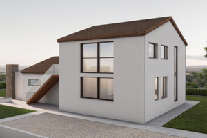 Exterior - Rear Elevation 1 for Contemporary House Plan #542-20 - 5 bed, 5 bath