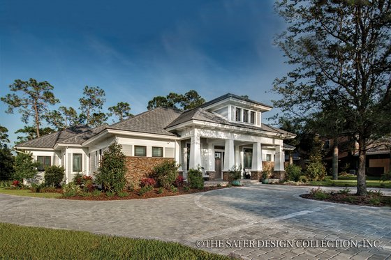 Exterior - Front Elevation 3 for Bungalow House Plan #930-19 - 3 bed, 3.5 bath