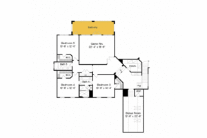 Floor Plan - Upper Floor for Traditional House Plan #135-198 - 5 bed, 5 bath