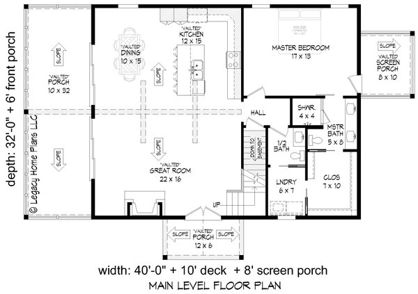 Country Floor Plan - Main Floor Plan #932-586