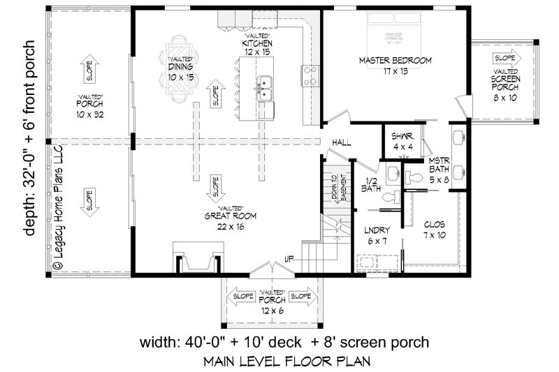Architectural House Design - Floor Plan - Main Floor for Country House Plan #932-586 - 3 bed, 3.5 bath
