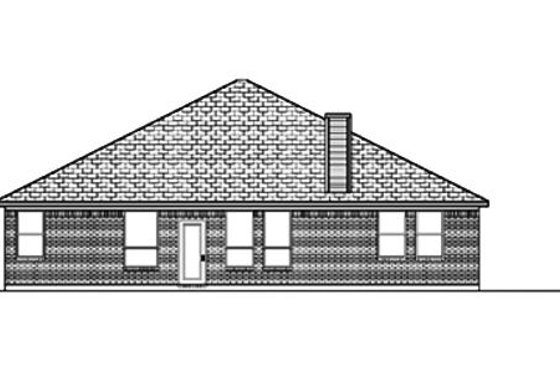 Exterior - Rear Elevation for Traditional House Plan #84-366 - 4 bed, 2 bath