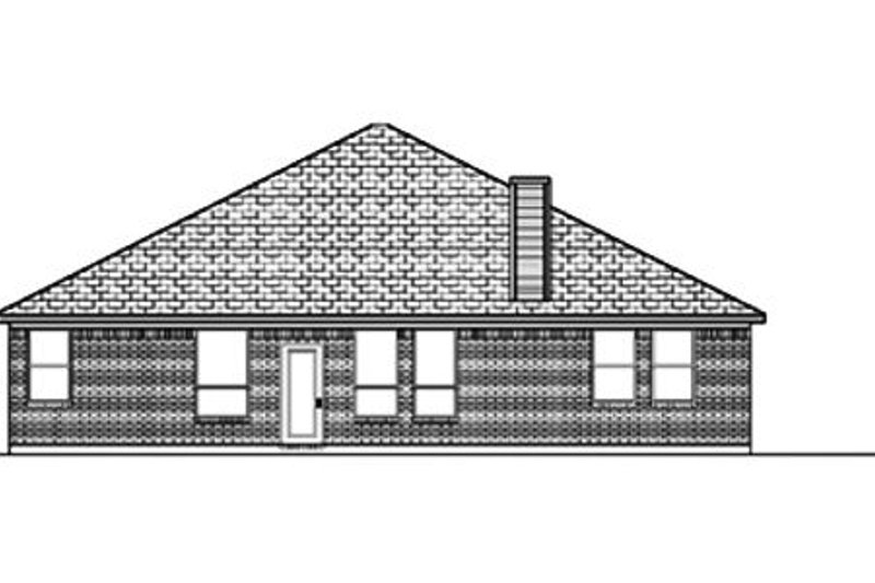 Dream House Plan - Exterior - Rear Elevation for Traditional House Plan #84-366 - 4 bed, 2 bath