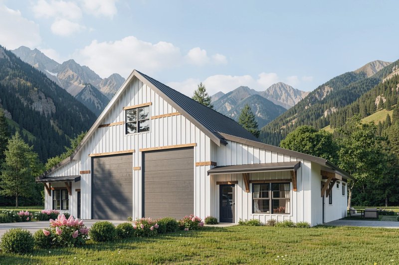 House Design - Exterior - Front Elevation 3 for Barndominium House Plan #1070-173 - 2 bed, 1 bath