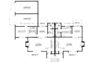 Floor Plan - Main Floor for Modern House Plan #303-416 - 3 bed, 1.5 bath