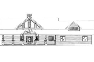 Cabin Exterior - Front Elevation Plan #117-766