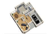 European Style House Plan - 4 Beds 2 Baths 1820 Sq/Ft Plan #25-4474 